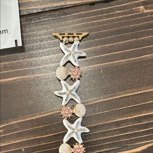 Starfish and Shell Gold Watch Band